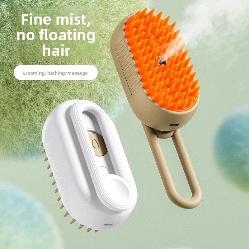 Teemdrop Pet Palace pet mist brush for gentle grooming and detangling of pets, with a comfortable handle and soft bristles.