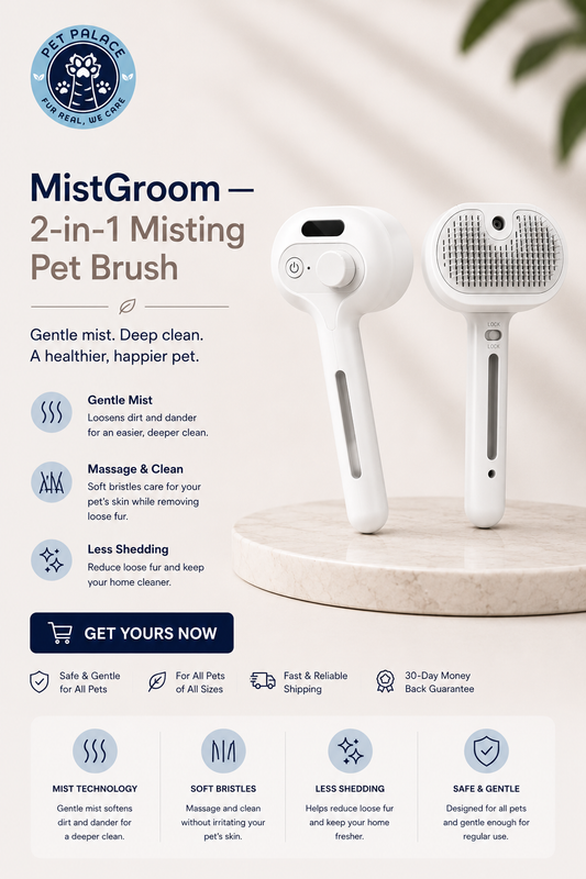 MistGroom — 2-in-1 Misting Pet Brush