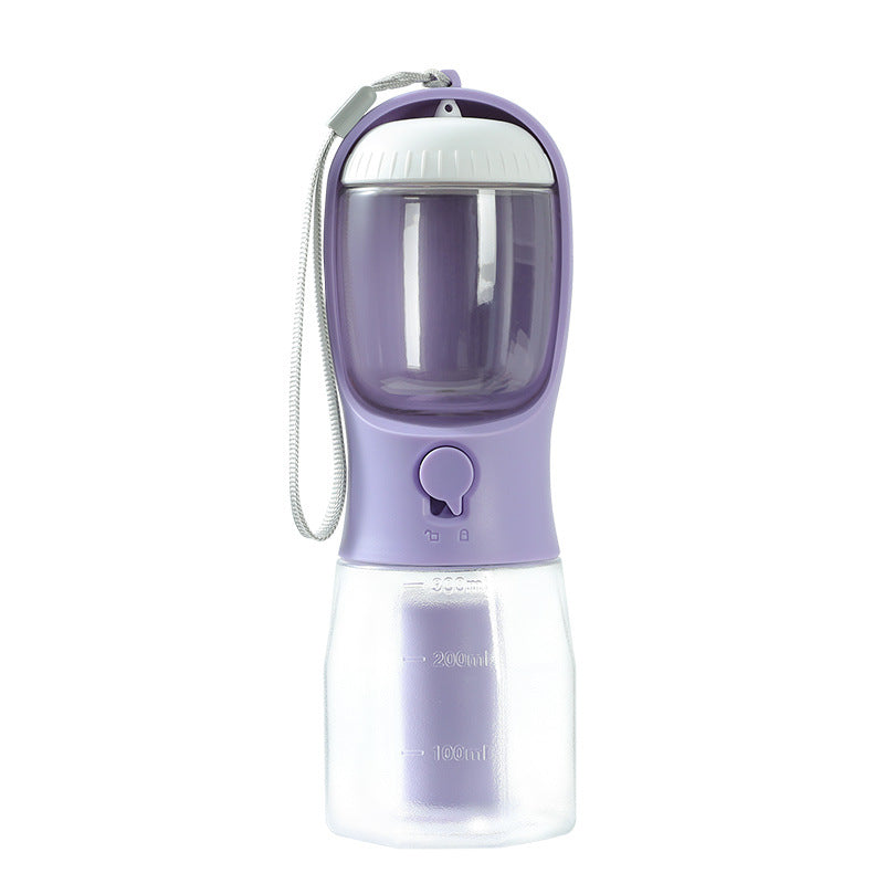 Teemdrop Pawpack 3in1 pet care bottle with removable brush and spray nozzle, designed for convenient pet grooming and hydration.