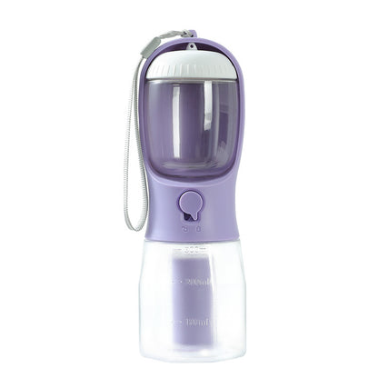 Teemdrop Pawpack 3in1 pet care bottle with removable brush and spray nozzle, designed for convenient pet grooming and hydration.
